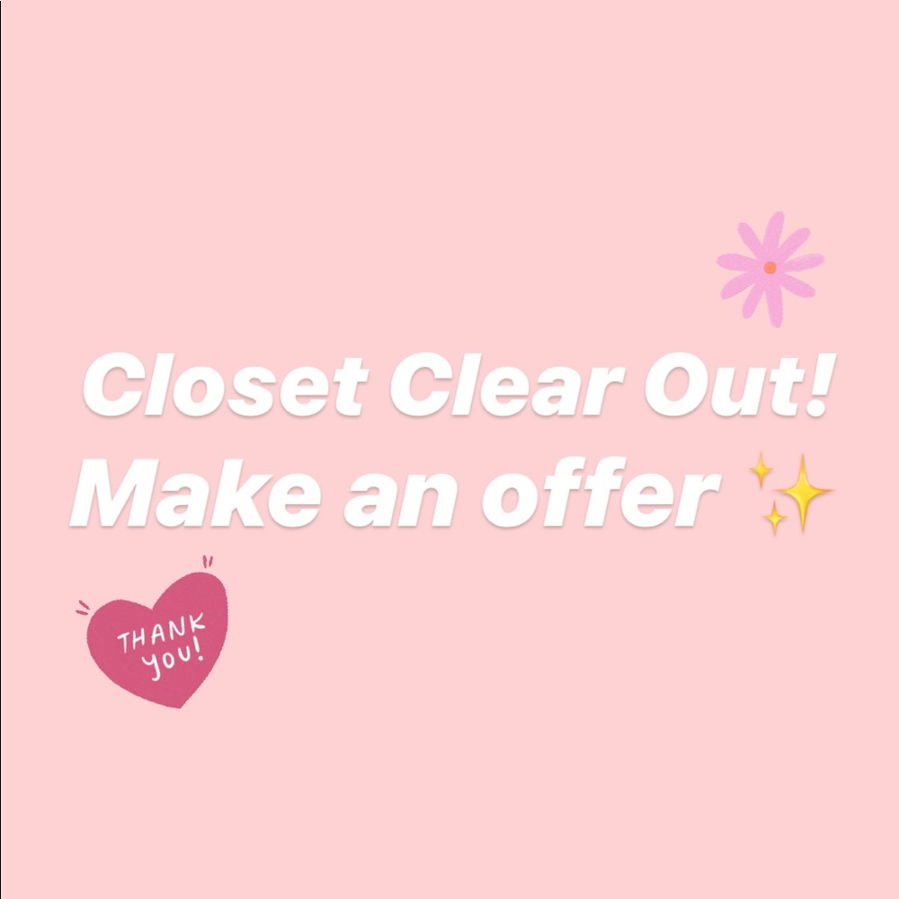 Closet Clear out sale!!